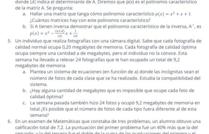 Ejercicios 4-5-6 de ecuaciones matriciales