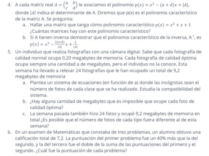 Ejercicios 4-5-6 de ecuaciones matriciales